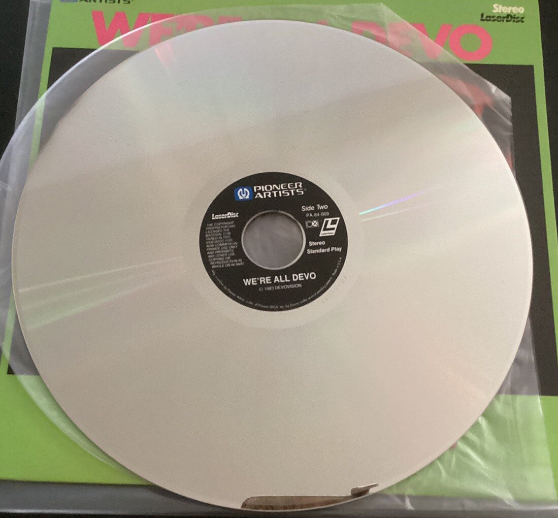 WE'RE ALL DEVO Laserdisc LD (1984, US, LIKE NEW, VERY RARE) -JD