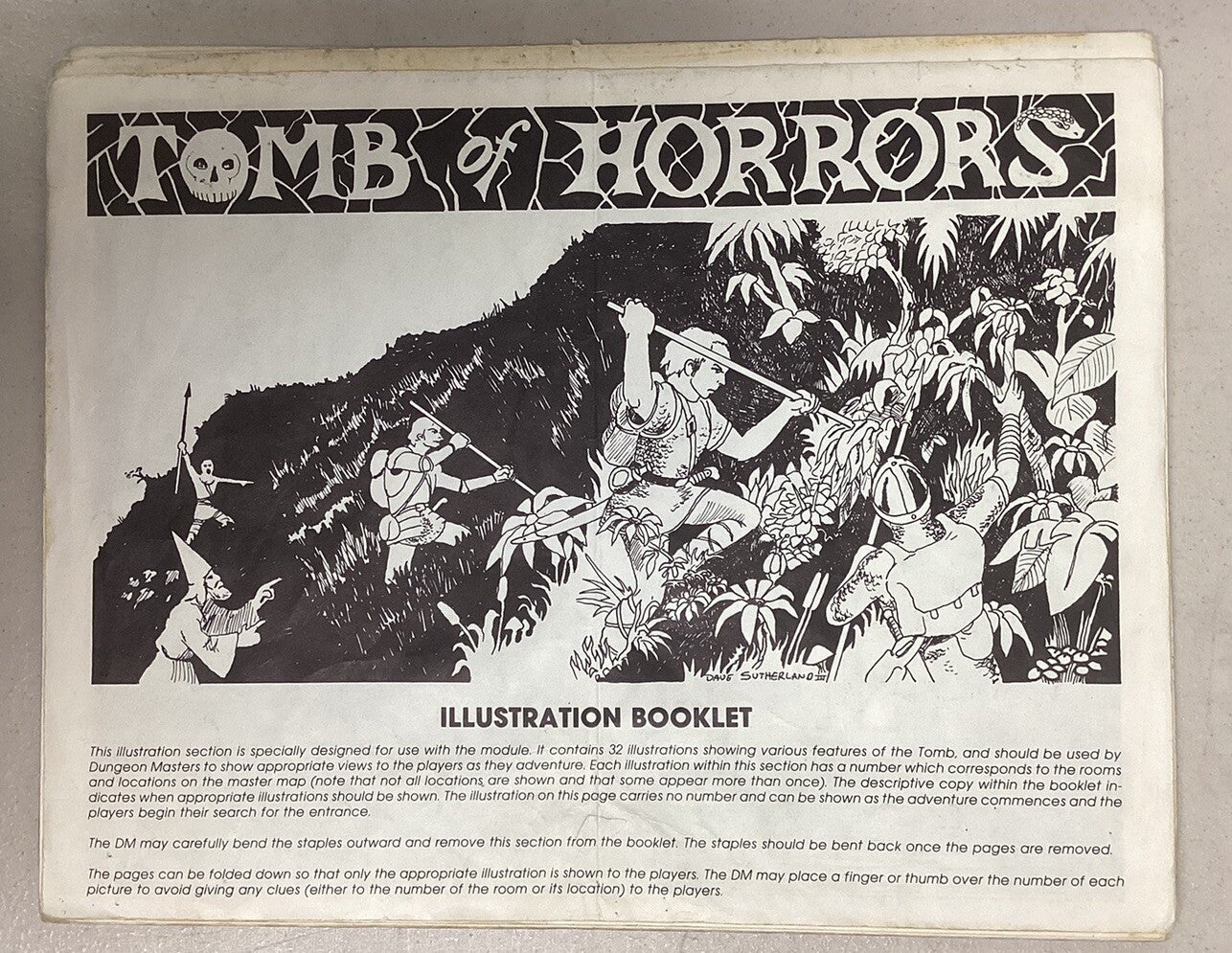 Advanced Dungeons and Dragons S1 Tomb of Horrors Module TSR 9022 Incomplete