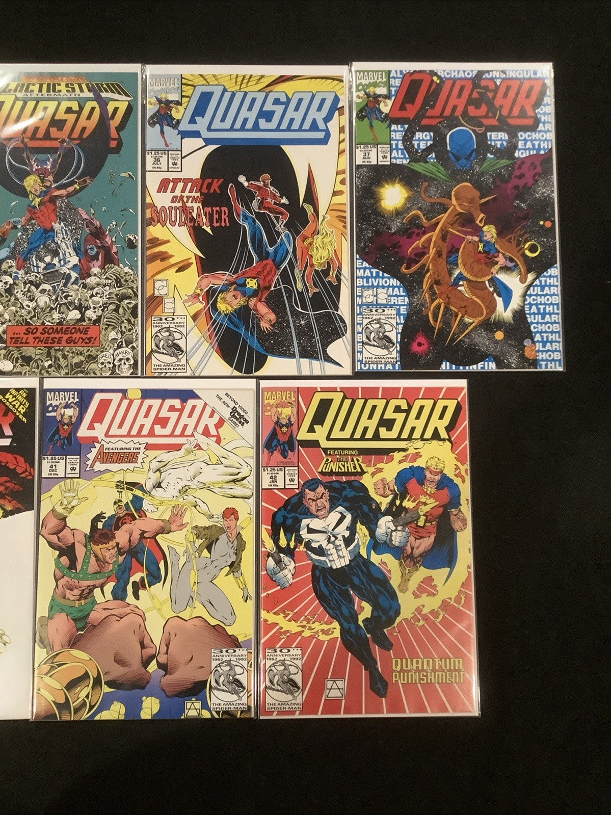 Quasar #32-42 Comic Lot, Marvel Comics, Infinity War Cross-Overs, 1992