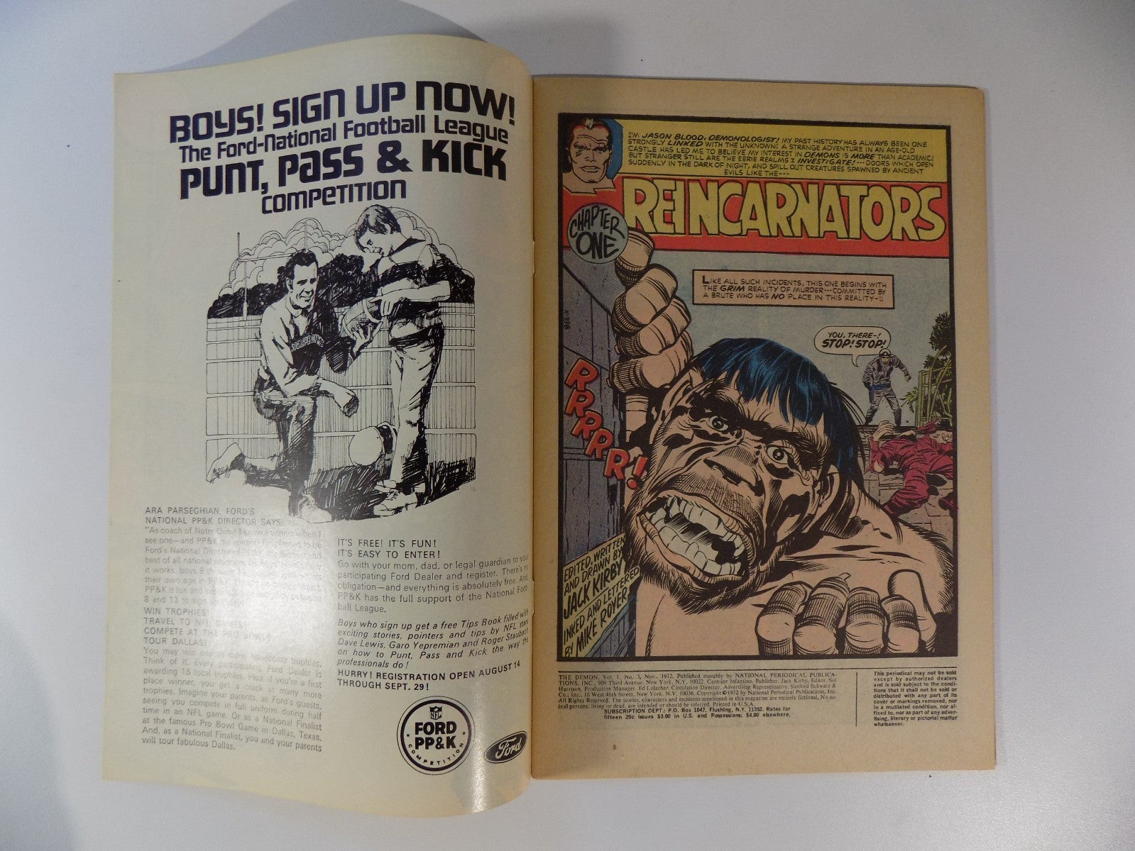 Demon #3 DC Comic November 1972 Very Fine+