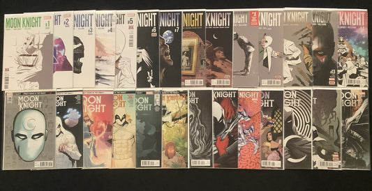 Moon Knight #1-14 + #188-200 Complete Comic Set, Marvel, #1 3rd Print Green Cvr
