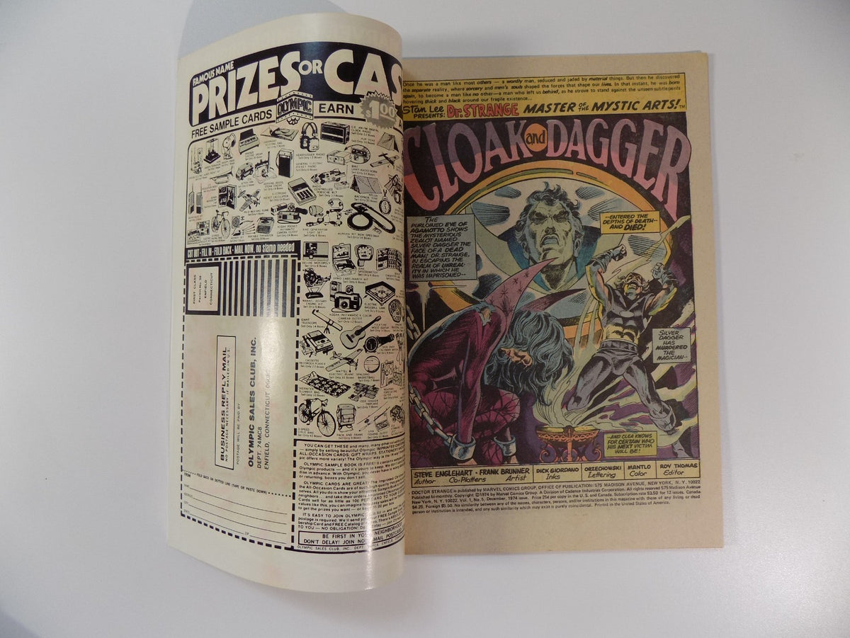 Doctor Strange #5 Marvel Comic December 1974 Very Fine+
