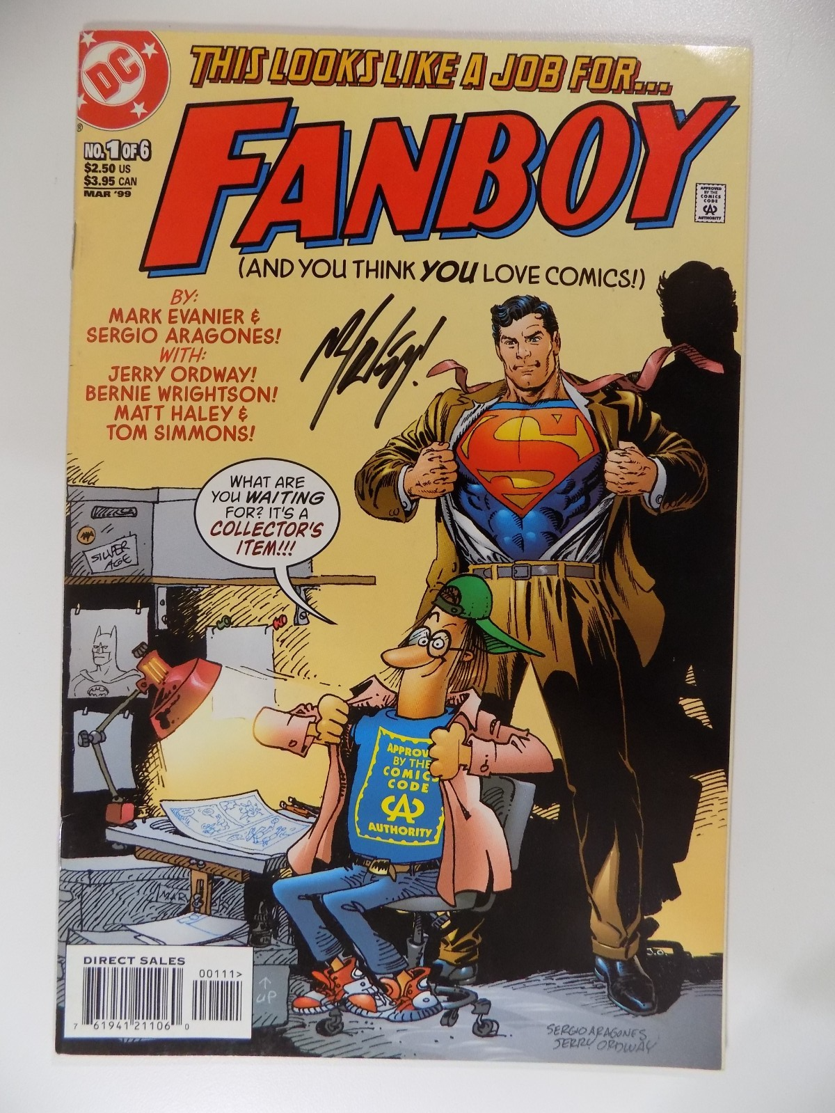 Fanboy #1 DC Comic Signed by Haley & Evanier March 1999 NM-