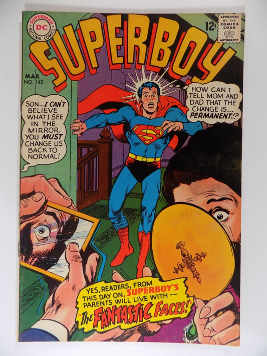 Superboy #145 DC Comic March 1968 Fine