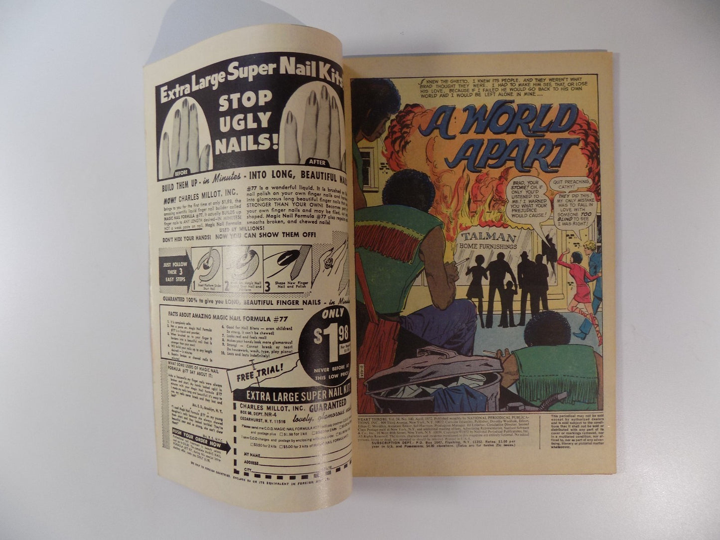 Heart Throbs #140 DC Comic April 1972 Fine/Very Fine