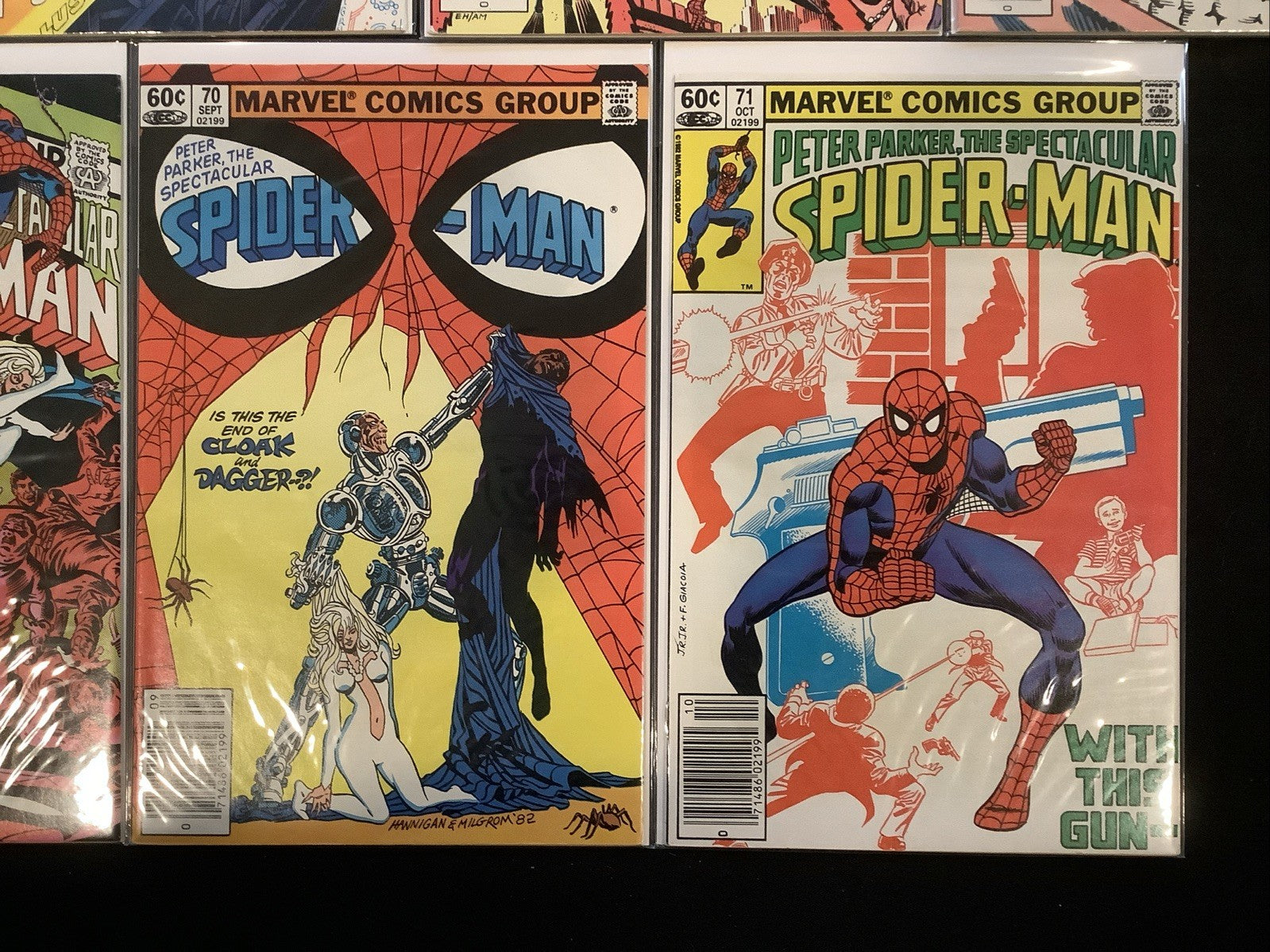 Spectacular Spider-Man #65-71 Comic Lot, Marvel Comics, 2nd Cloak & Dagger