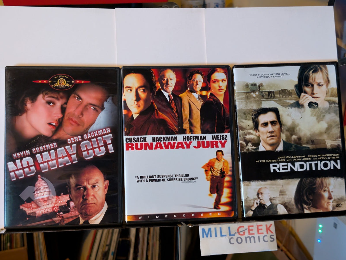 No Way Out / Runaway Jury / Rendition, 3 Drama Movie Lot (DVD) -JD