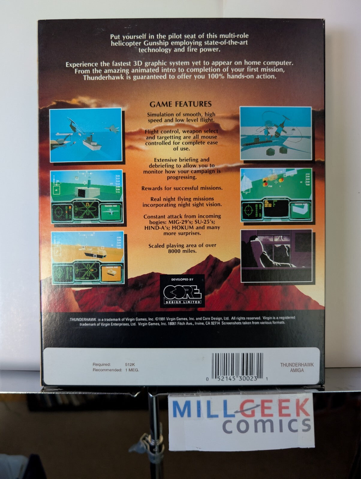 Thunderhawk AH-73M (Amiga 3.5") Big Box NO DISKS -JD