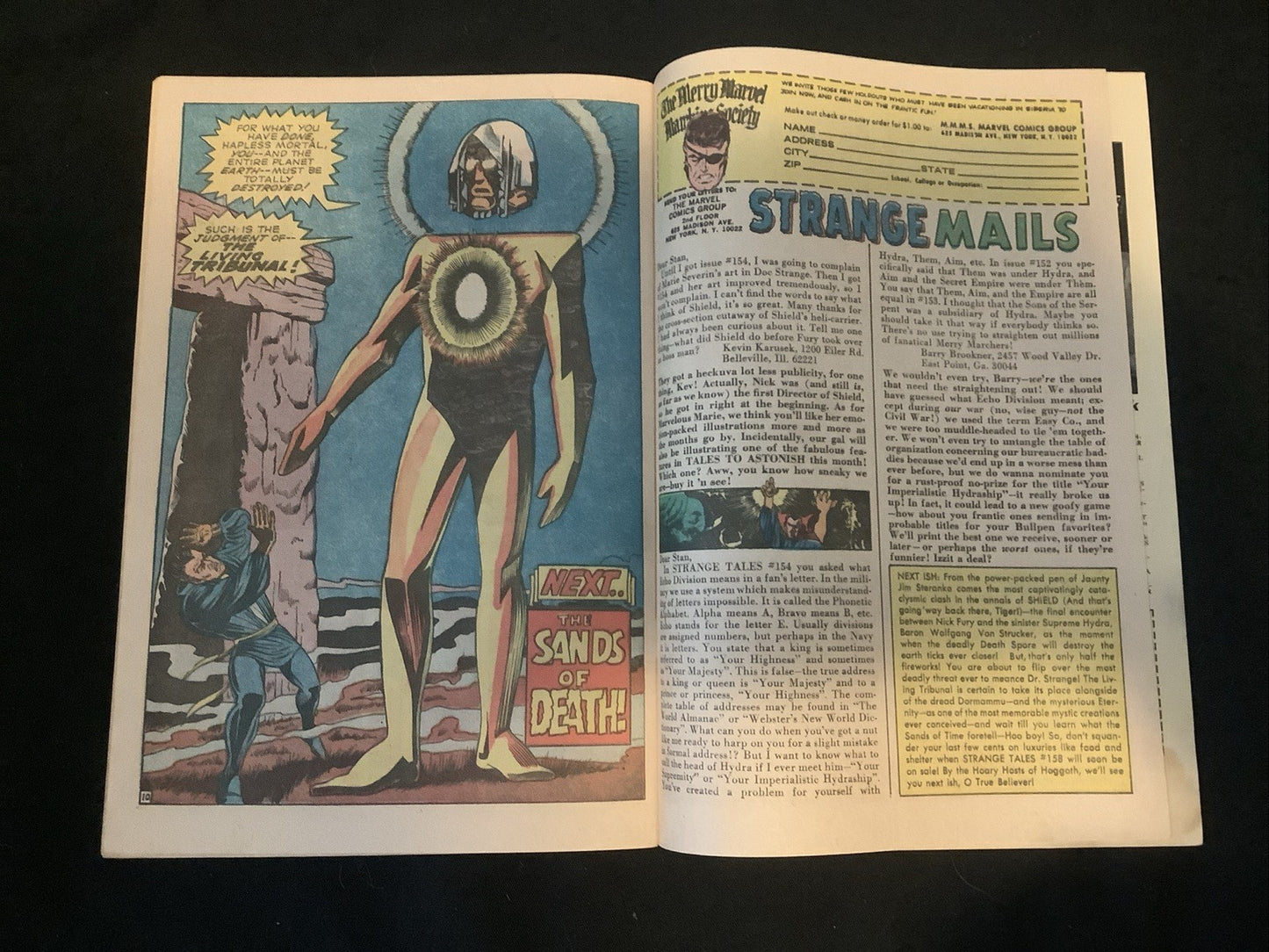 Strange Tales #157 (Marvel Comics June 1967) Fine (6.0) 1st App Living Tribunal