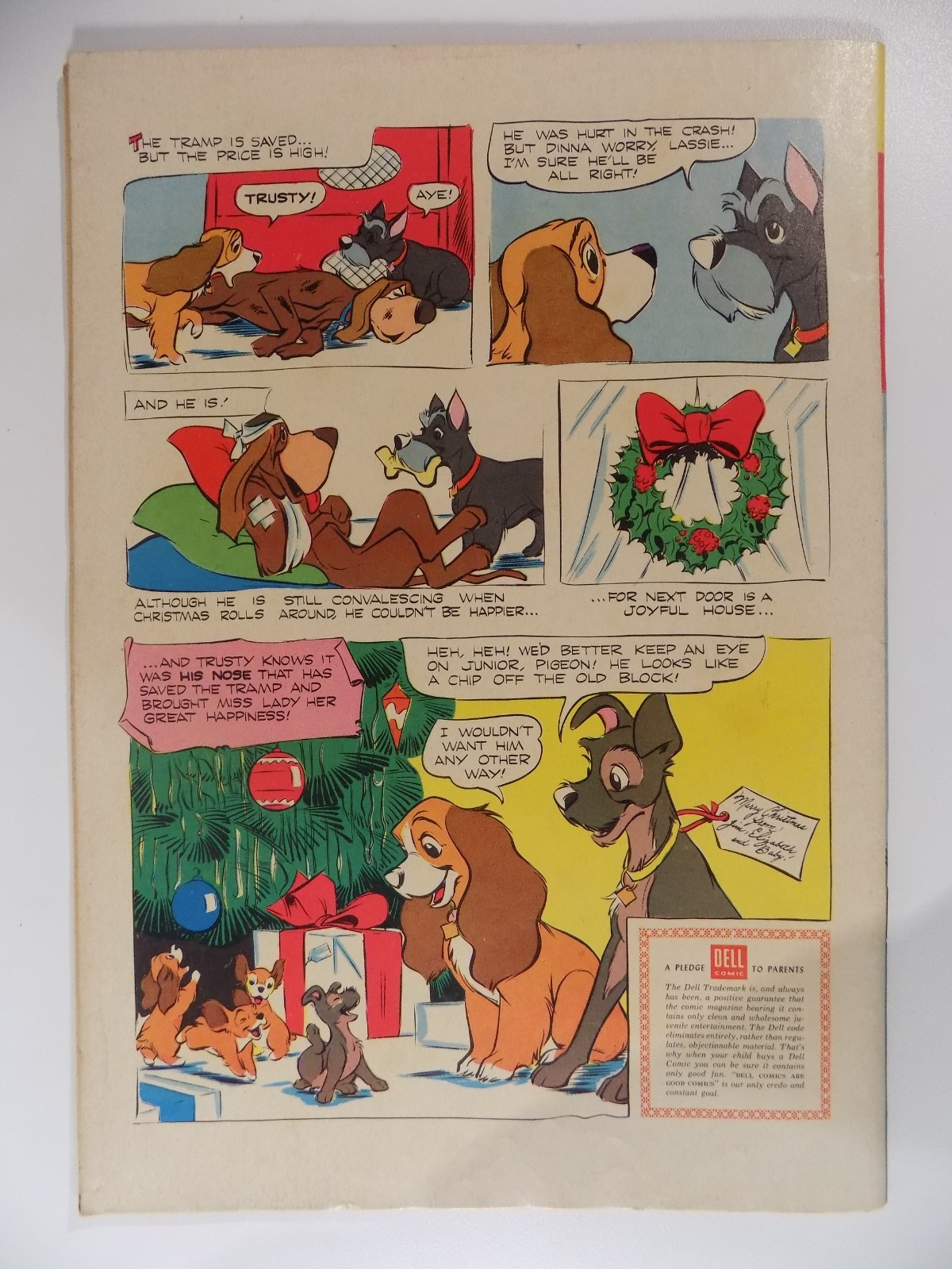 Lady and the Tramp (Walt Disney's) Four Color #629 Dell Comic Very Fine-