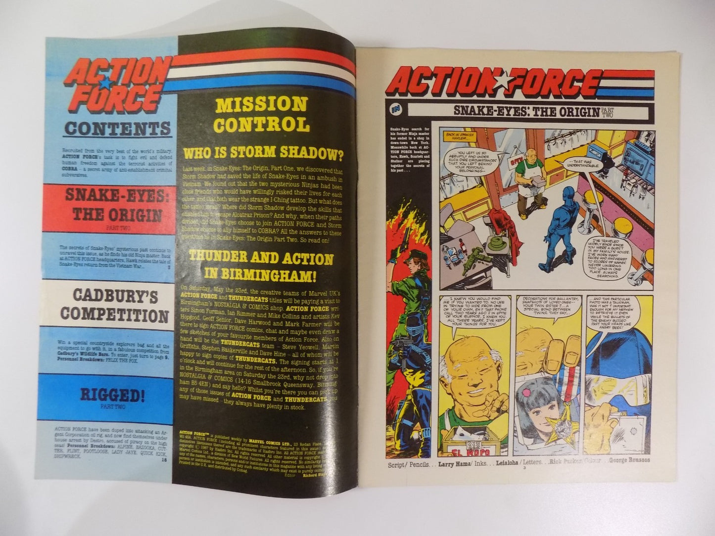 Action Force #12 Marvel UK Comic GI Joe Storm Shadow! May 23rd 1987 VF Very Fine