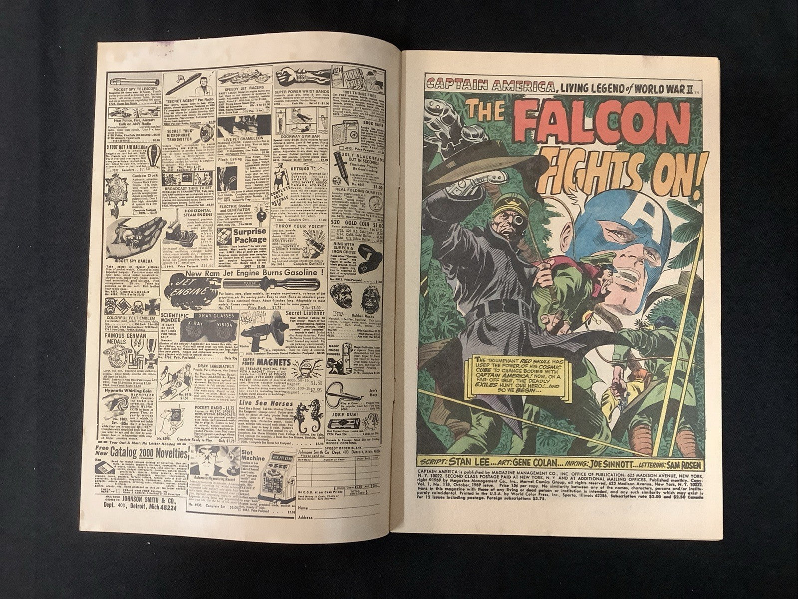 Captain America #118 (Marvel Comics October 1969) VF- (7.5) Gene Colan