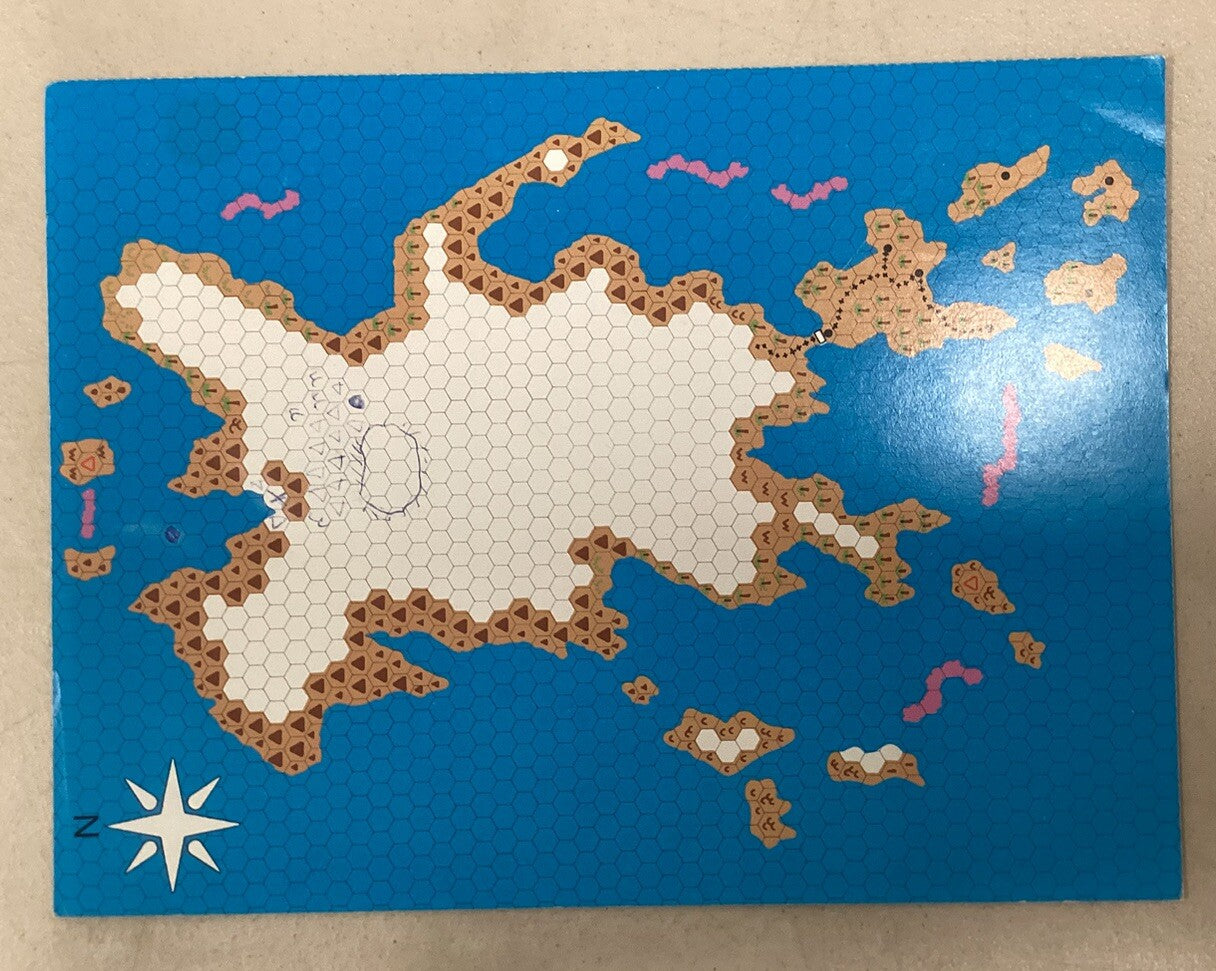 D&D Module X1-The Isle of Dread Orange -Dungeons & DragonsTSR 9043 4th Print D3