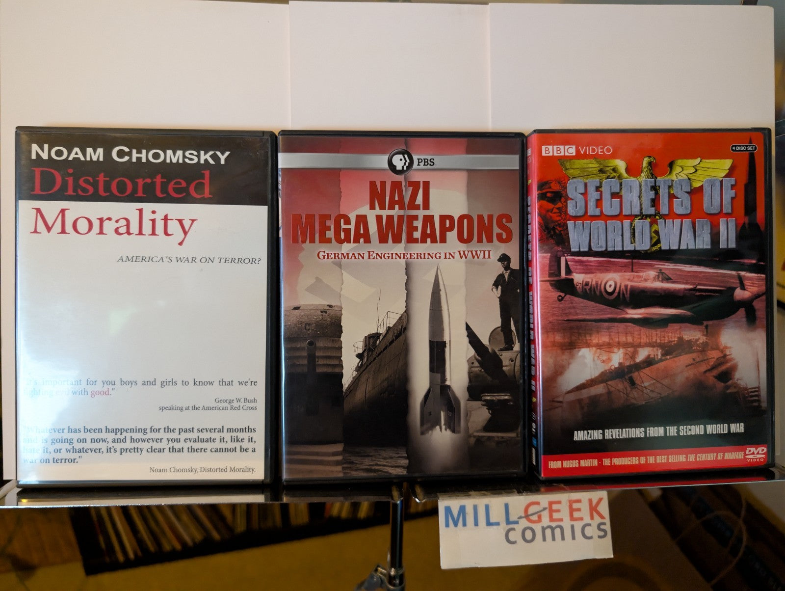 Distorted Morality / Nazi Mega Weapons / Secrets of WWII, 3 Movie lot (DVD) -JD