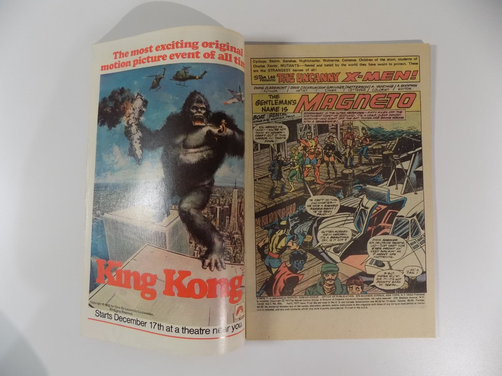X-Men #104 Marvel Comic April 1977 Very Fine-