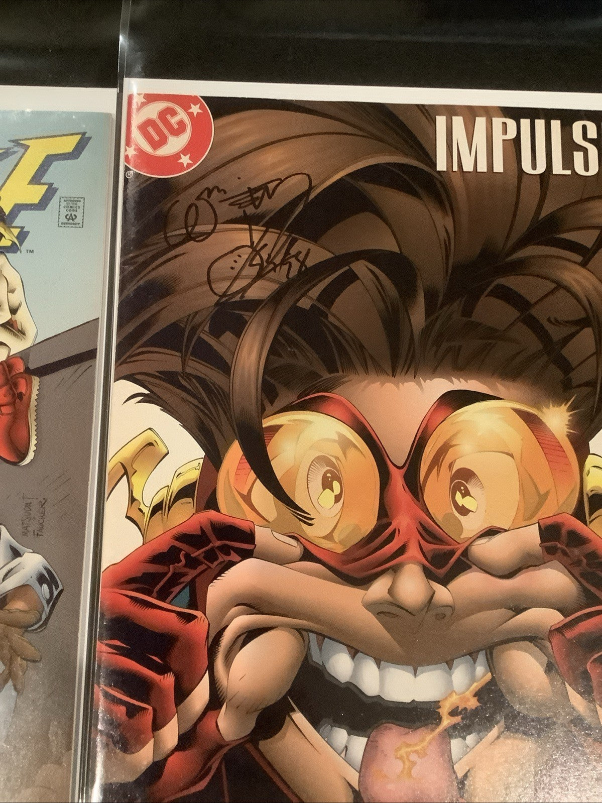 Impulse #31-34 Comic Lot, DC, All Autographed By William Messner-Loebs, 1998