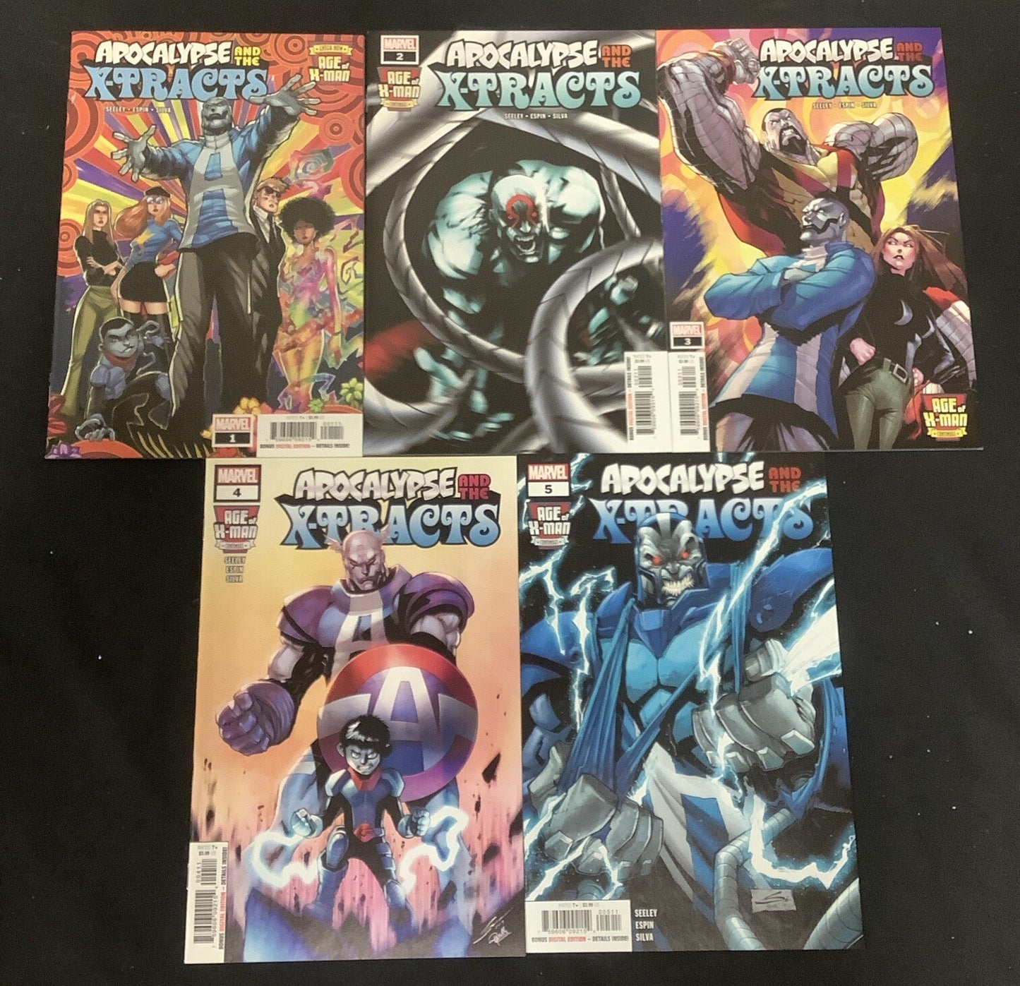 Apocalypse and the X-Tracts #1-5 Complete Comic Set, Age Of X-Man, Tim Seeley