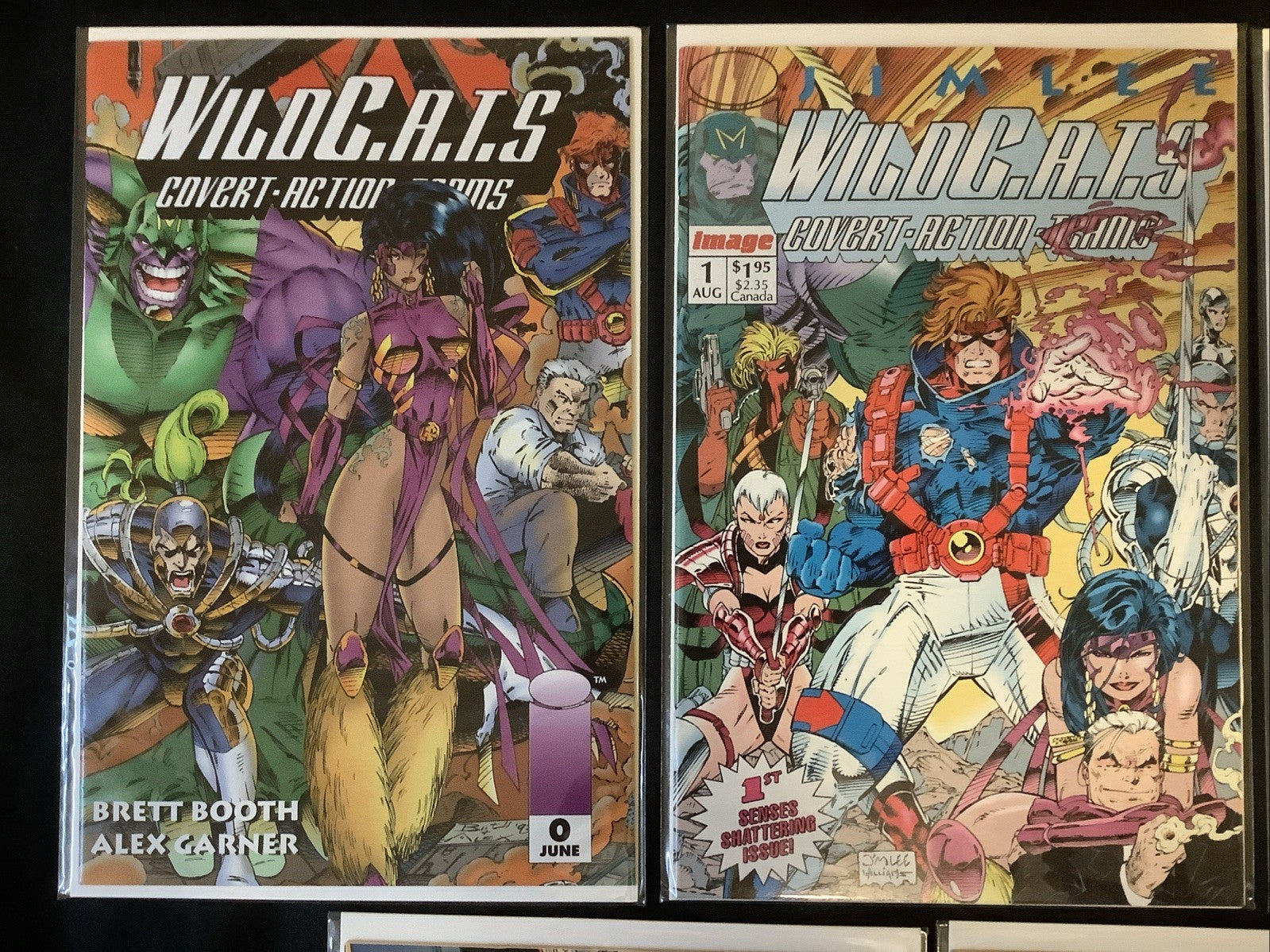 WildC.A.T.S #0-4 Comic Lot, Image Comics, Jim Lee/Brett Booth/ Alex Garner, 1992