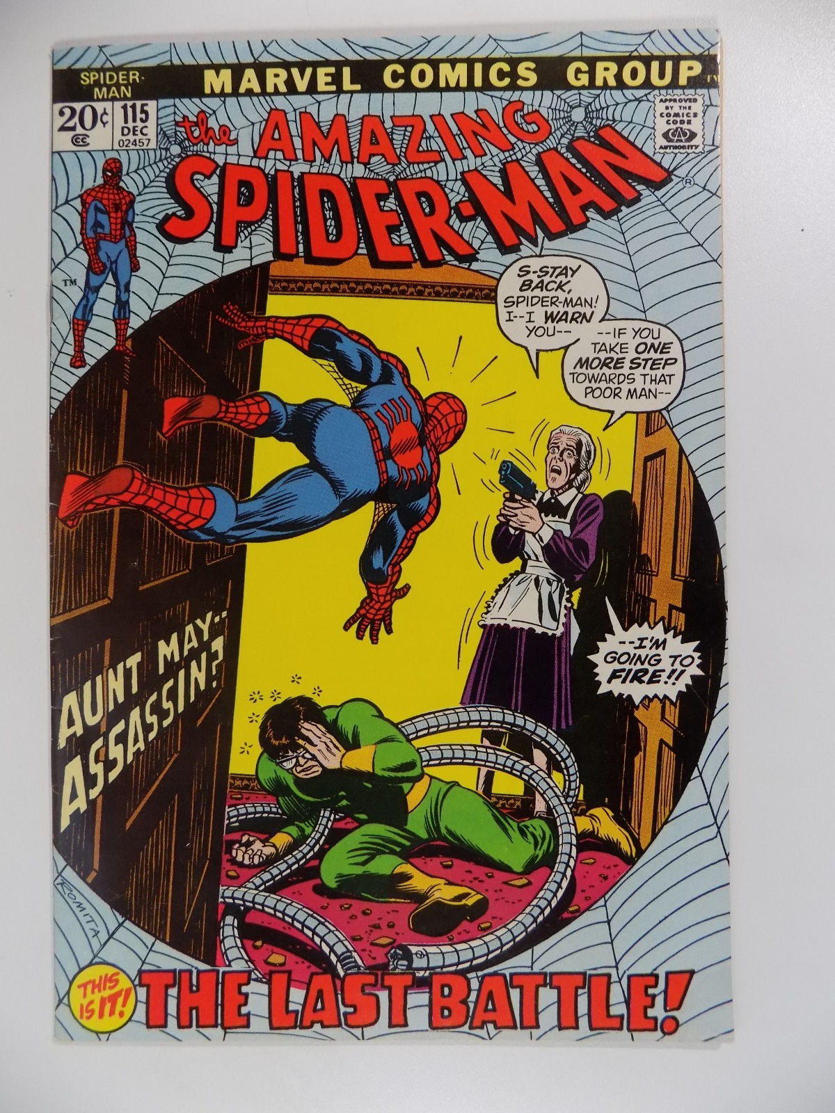 Amazing Spider-Man #115 Marvel Comic December 1972 Very Fine-