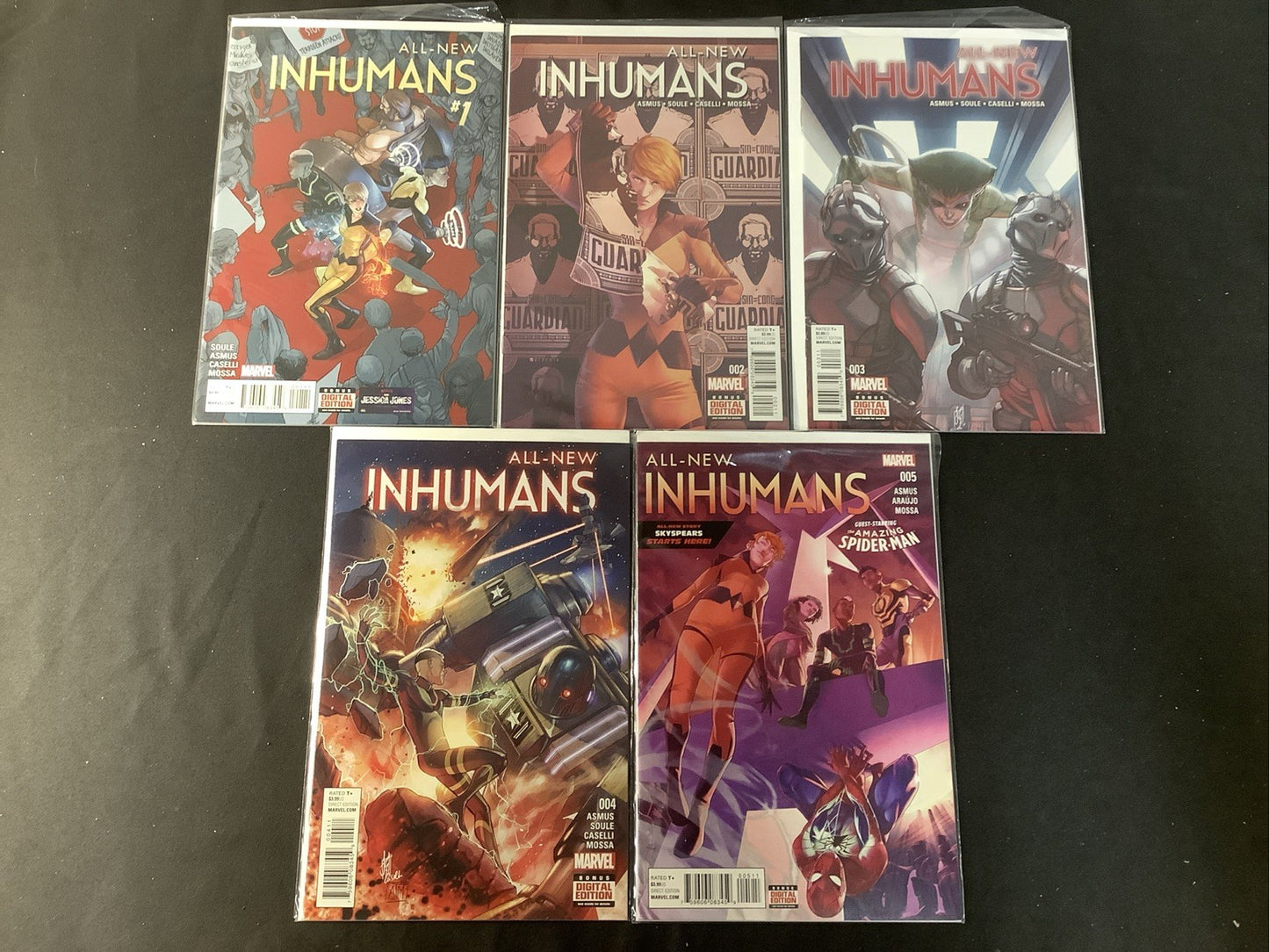 All-New Inhumans #1-5 Comic Lot, Marvel Comics, James Asmus/Stefano Caselli