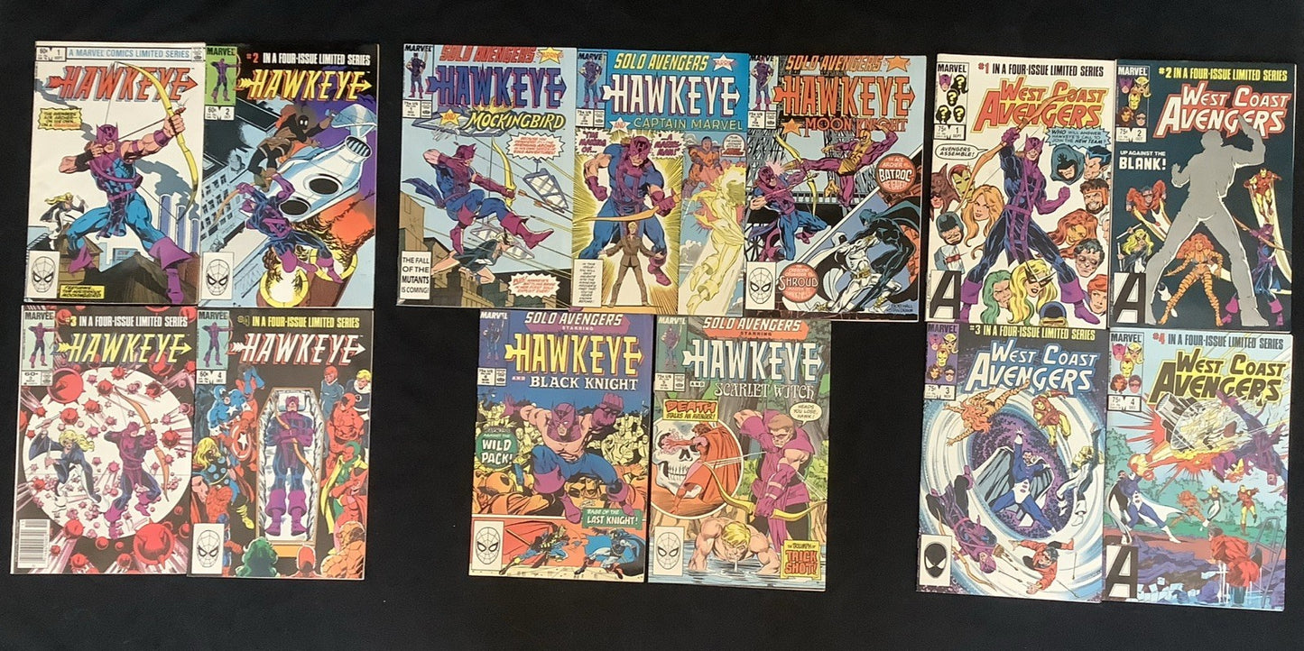 Hawkeye 13 Comic Bundle: Mini Series, Solo and West Coast Avengers, See Pics