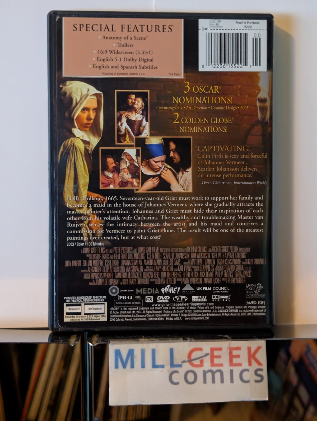Girl With the Pearl Earring / The Piano, 2 Award Winning Films (DVD) -JD
