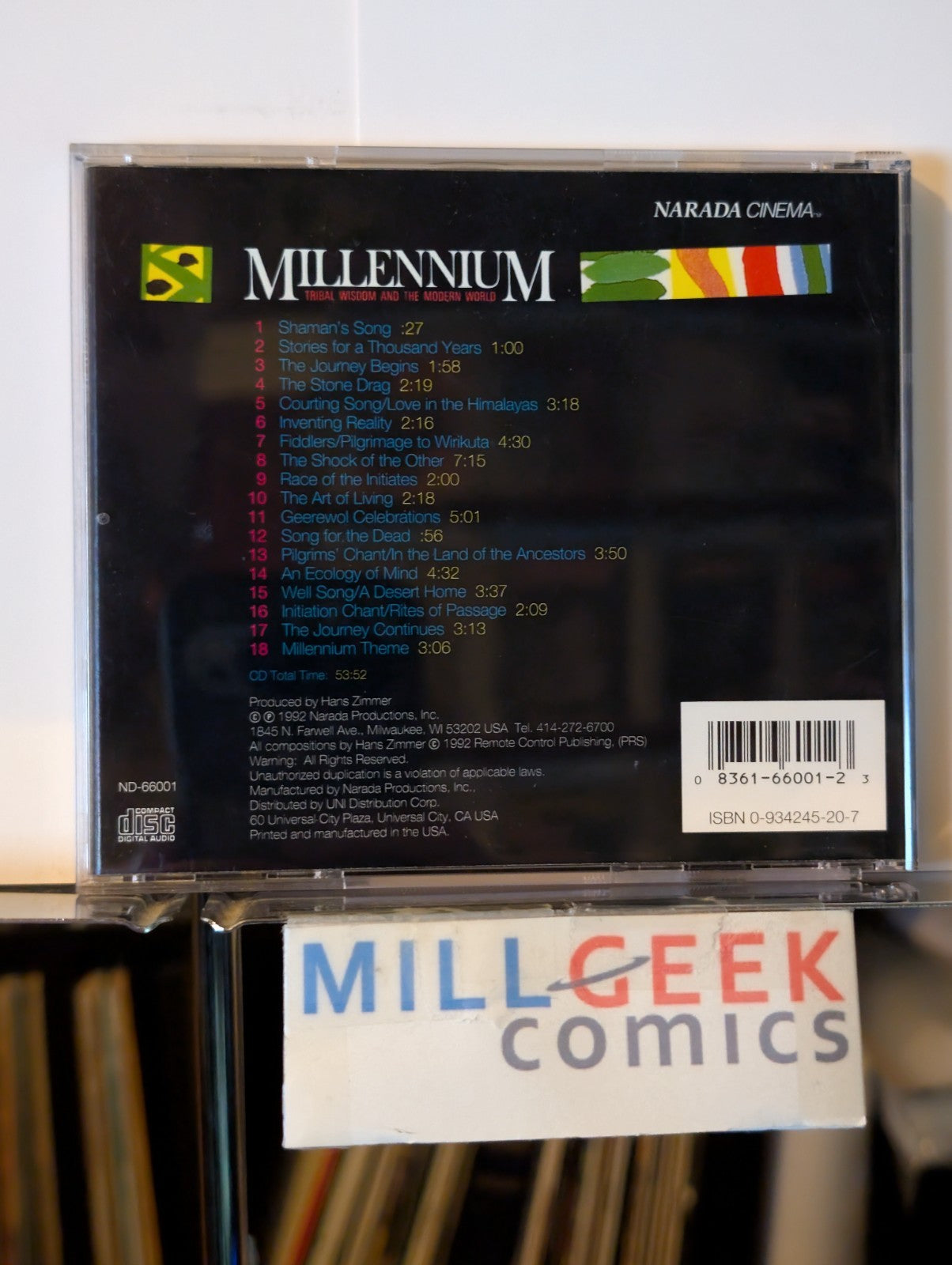 Millennium: Tribal Wisdom and the Modern World, Hans Zimmer (CD) -JD