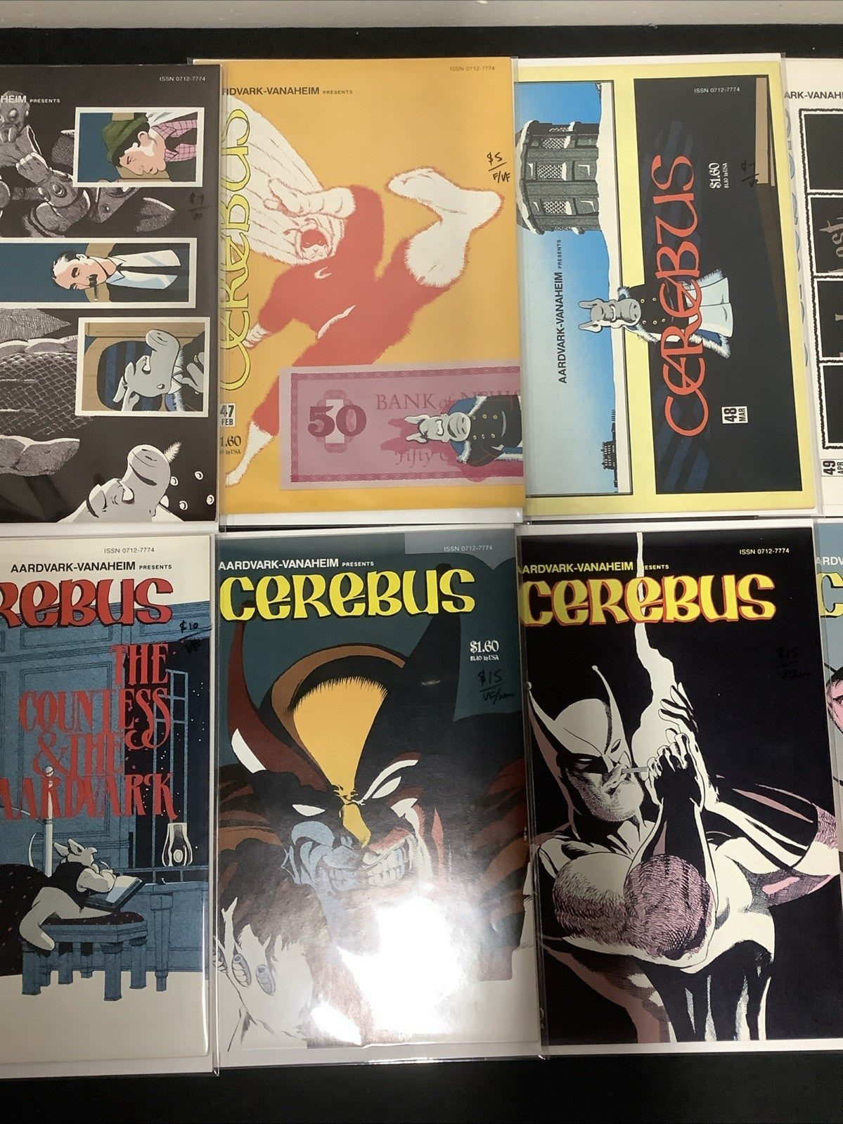 Cerebus #43-56 Comic Lot, Aardvark-Vanaheim, Dave Sim, Origin Of The Wolveroach