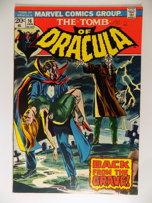 Tomb of Dracula #16 Marvel Comic Very Fine- January 1974