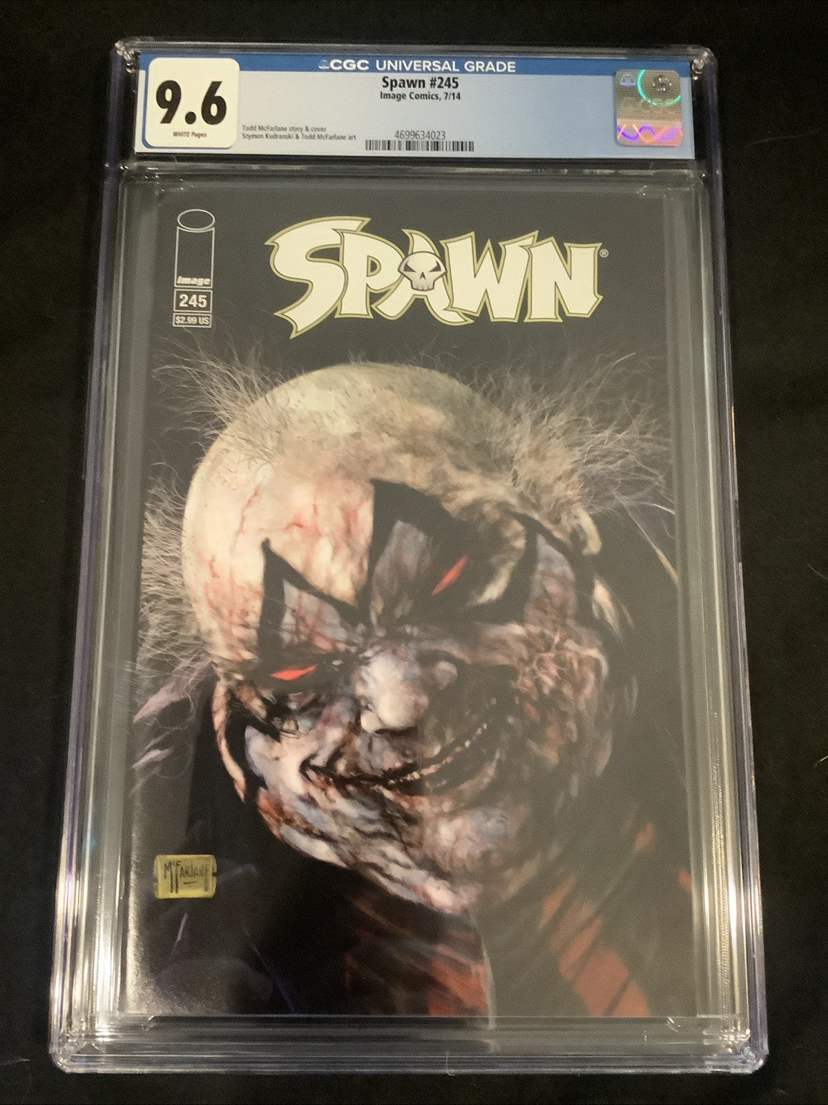 Spawn #245 (Image Comics) CGC Graded 9.6 (NM+) White Pages Todd McFarlane, 2014