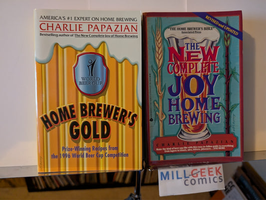 Home Brewer's Gold / New Complete Joy of Homebrewing, Papazian, 2 Book Lot, -JD