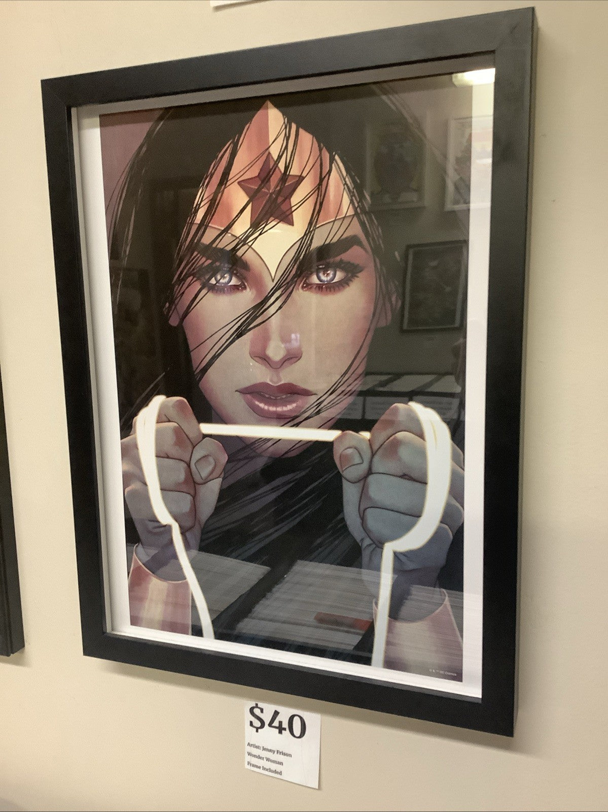 Wonder Woman by Jenny Frison FRAMED 12x16 Art Print DC Comics Poster