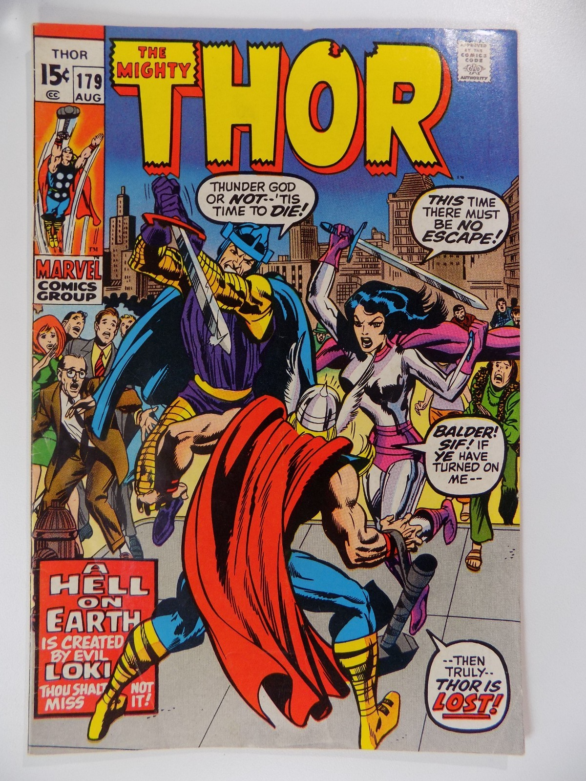 Thor #179 Marvel Comic August 1970 Fine/Very Fine