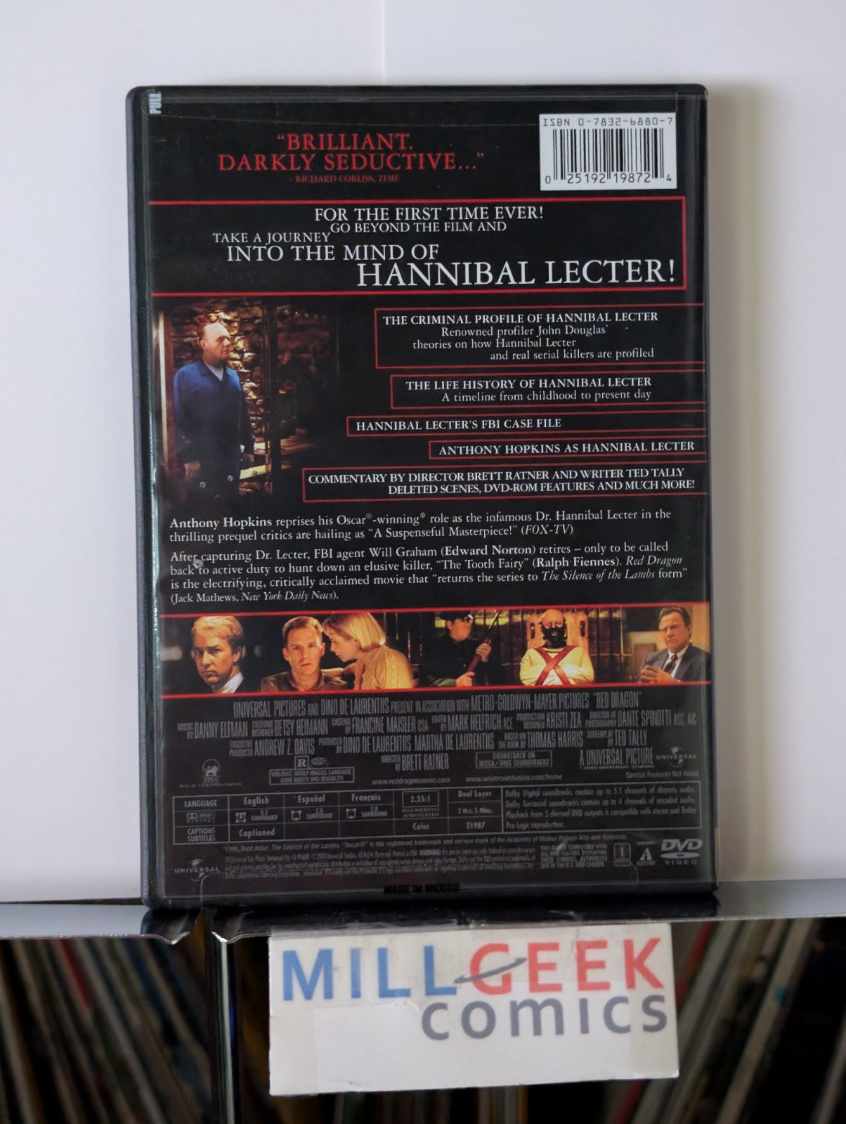 Silence of the Lambs / Red Dragon / Hannibal, 3 Movie Collection (DVD) -JD