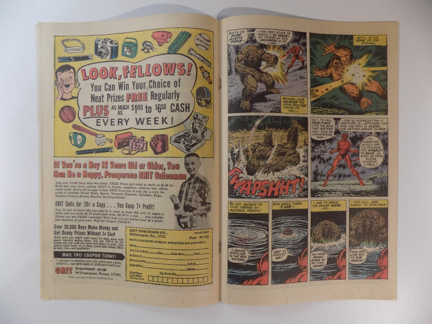 Adventure Into Fear #11 Man-Thing Marvel Comic December 1972 Fine-