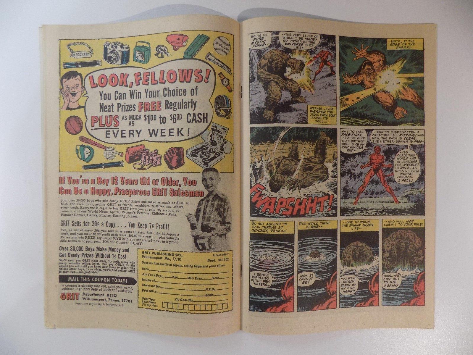 Adventure Into Fear #11 Man-Thing Marvel Comic December 1972 Fine-