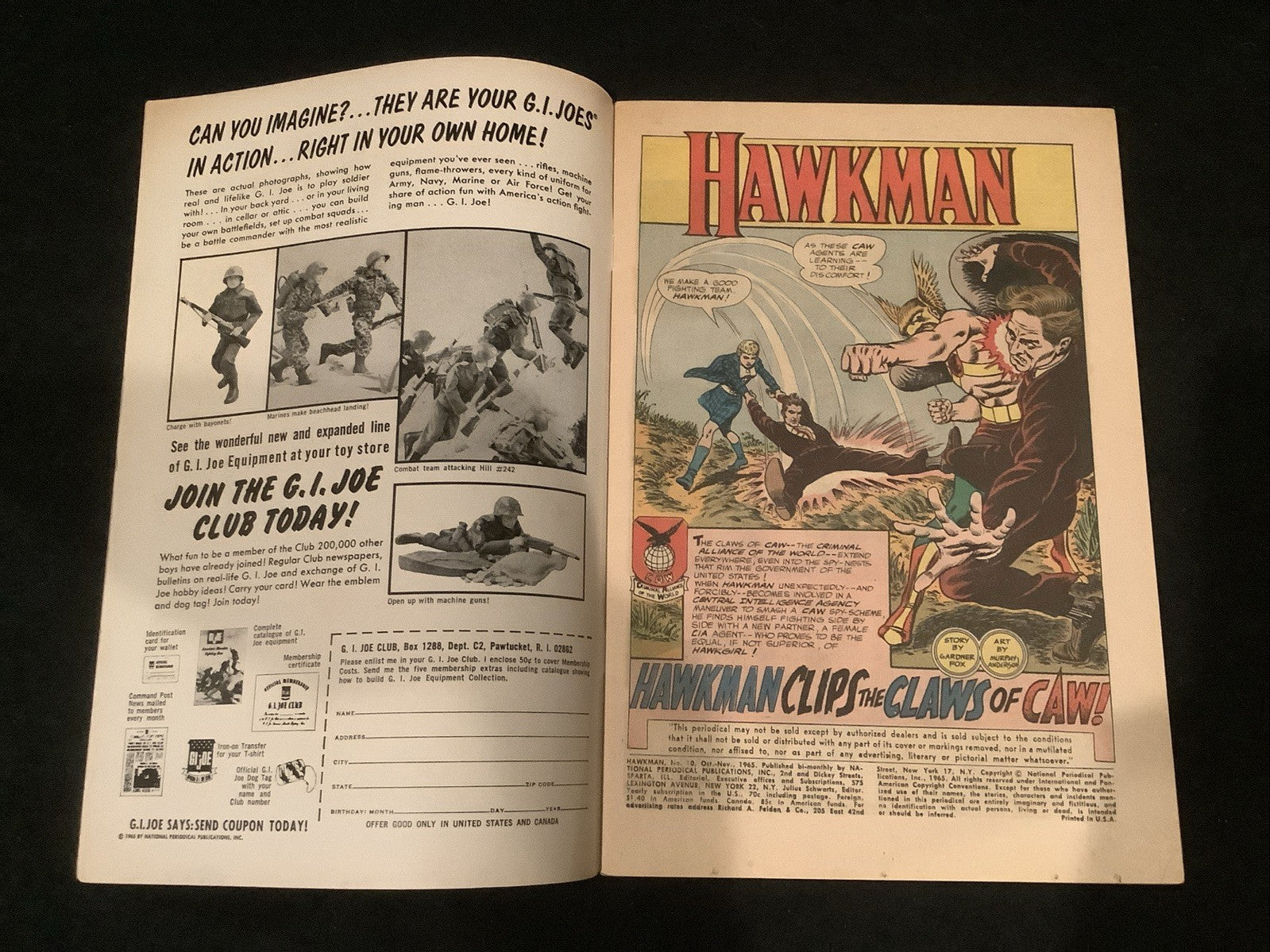 Hawkman #10 (DC Comics October-November 1965) F/VF (7.0) Murphy Anderson