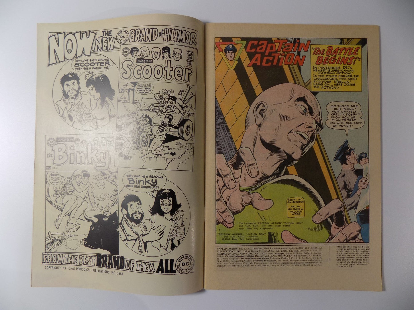 Captain Action #2 DC Comic January 1969 Fine/Very Fine