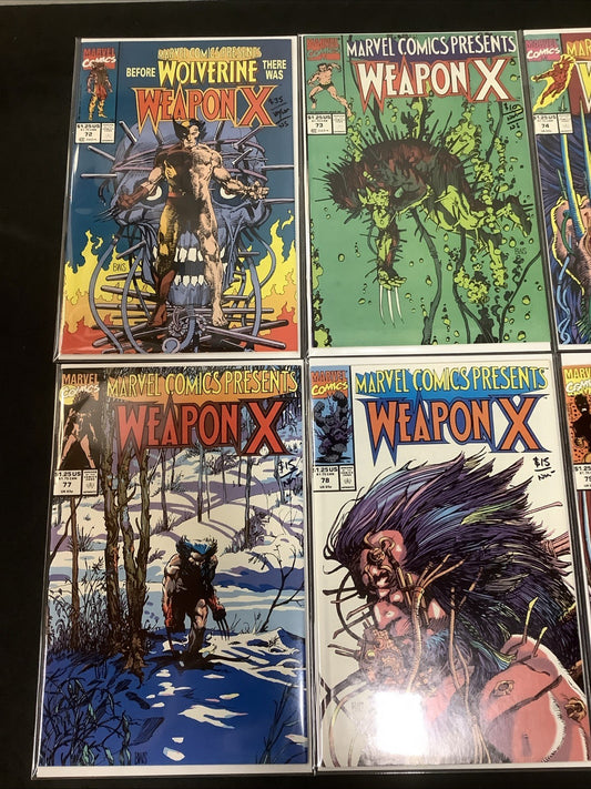 Marvel Comics Presents #72-81 Comic Lot, 1st Weapon X, VF/NM Or Better, See Pics