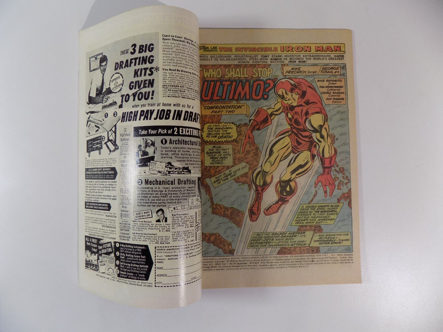 Iron Man #70 Marvel Comic September 1974 Very Fine/Near Mint