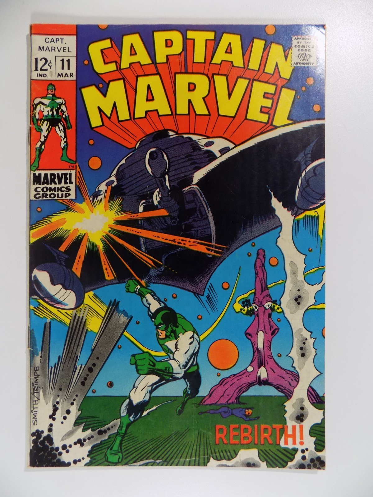 Captain Marvel #11 Marvel Comic March 1969 Very Fine-