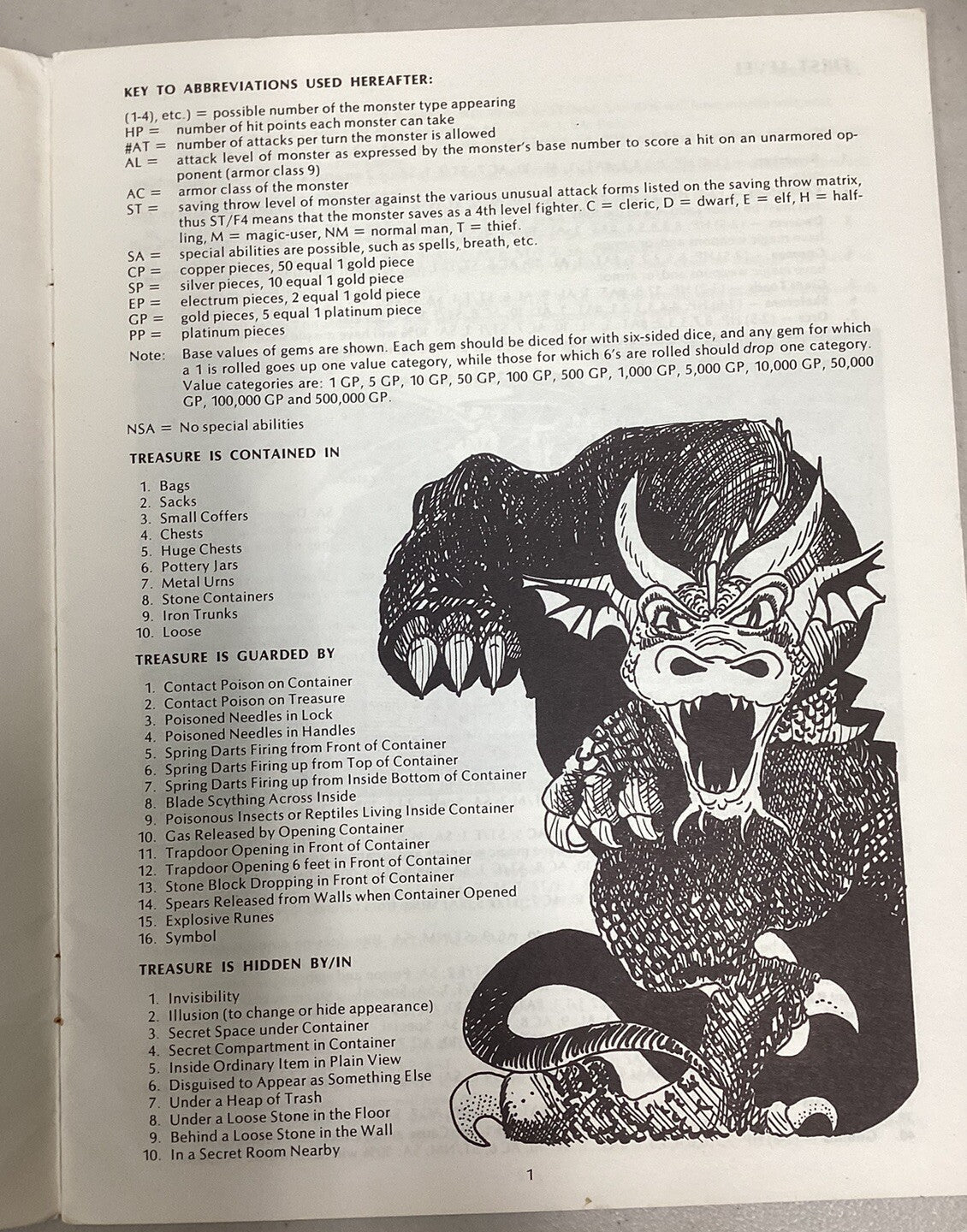 Dungeons & Dragons Monster & Treasure Assortment Sets One-Three: Levels One-Nine