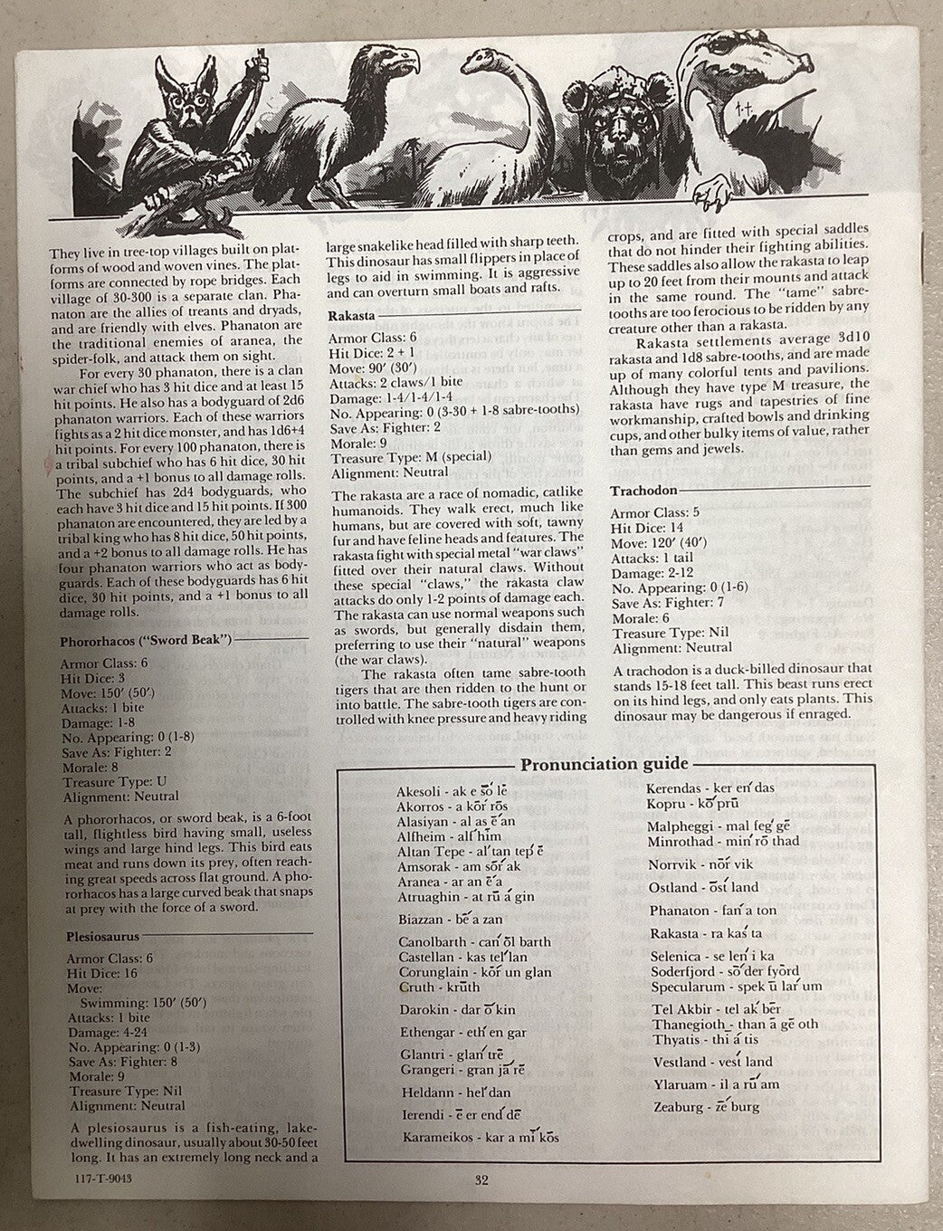 D&D Module X1-The Isle of Dread Orange -Dungeons & DragonsTSR 9043 4th Print D3