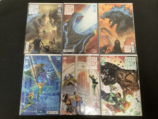 Justice League Vs. Godzilla Vs. Kong #1-6 Comic Lot, #1 2nd Printing, Jon boy #3