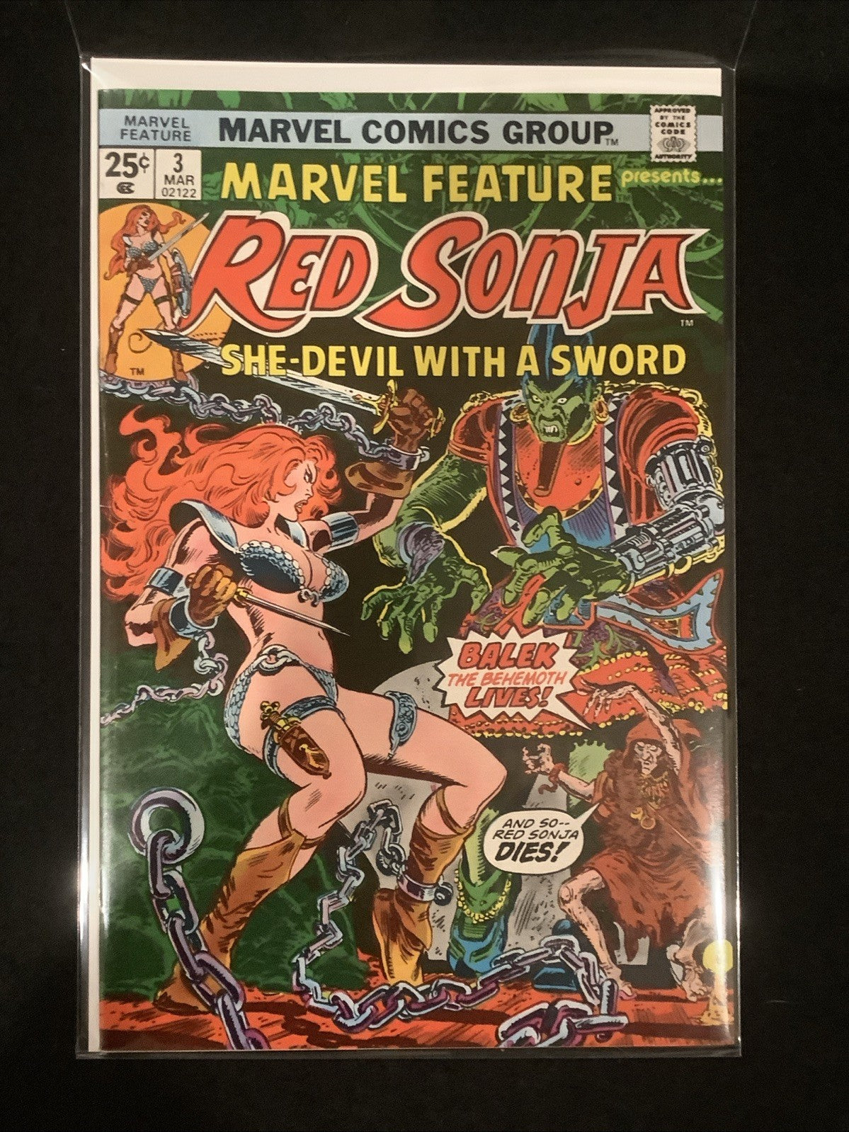 Marvel Feature #1-7 Comic Lot, Marvel Comics, Higher Grade Red Sonja! 1975