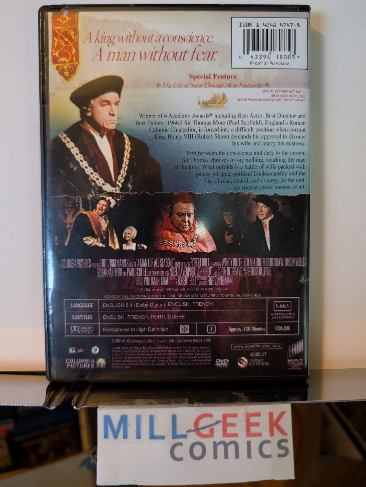 Becket / Amadeus / The Vikings / A Man For All Seasons / Henry V (DVD) -JD