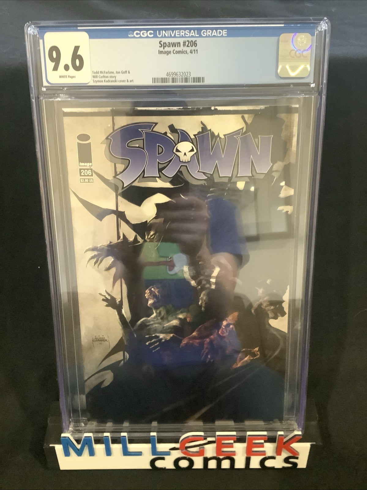 Spawn #206 (Image Comics) CGC Graded 9.6 (NM+) White Pages, Todd McFarlane, 2011
