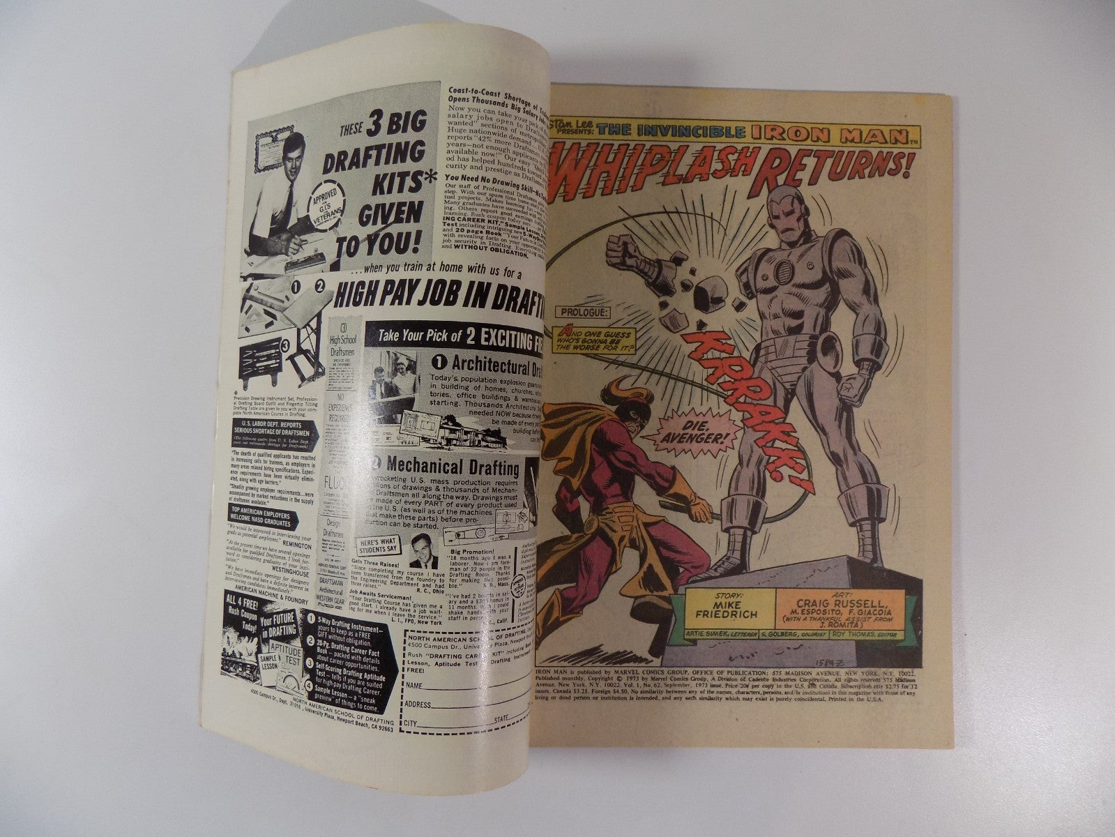 Iron Man #62 Marvel Comic September 1973 Very Fine+
