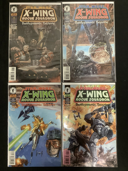 Star Wars X-Wing Rogue Squadron #9-12 Comic Lot, Battleground Tatooine Complete