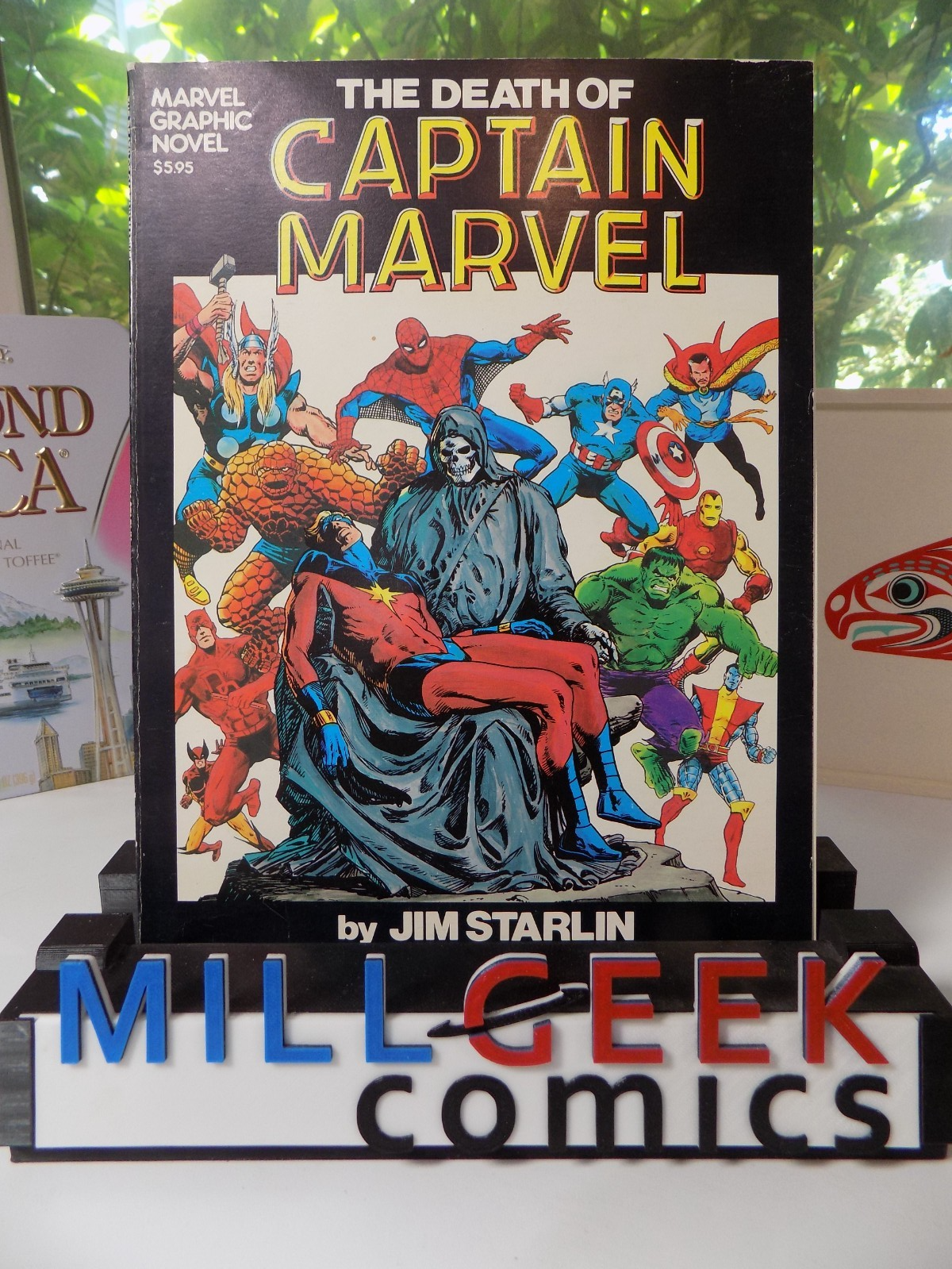 The Death of Captain Marvel 1982 Marvel Graphic Novel Jim Starlin 1st Print Fine